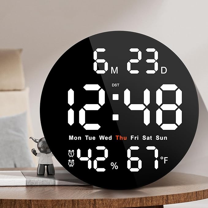 Brauthon Large Digital Clock for Classroom, Digital Classroom Clocks for by Brauthon