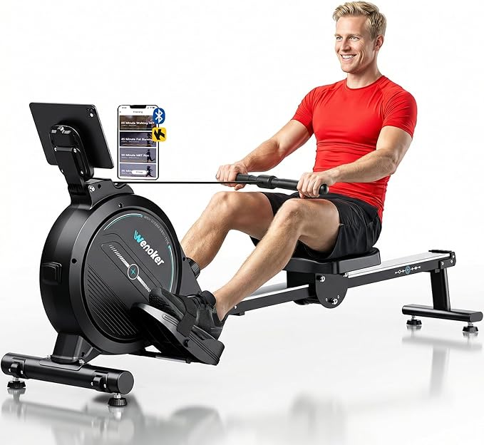 Rowing Machine for Home, Magnetic Rower Machine, 350 LB Weight Capacity by GetYourHomeCoachwithWenoker