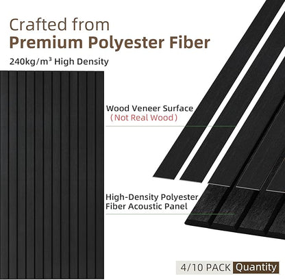 TO-TH Wood-Look Acoustic Wall Panels, 10 Pack 47.2” x 23.6” Sound Panels - Image 2