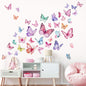 wondever Watercolor Butterfly Wall Decals Butterflies Girls Wall Stickers | Peel and Stick, Removable, Wall Art Decals, Wall Decoration, Kids Room, Girls Bedroom Baby Nursery Playroom Decor