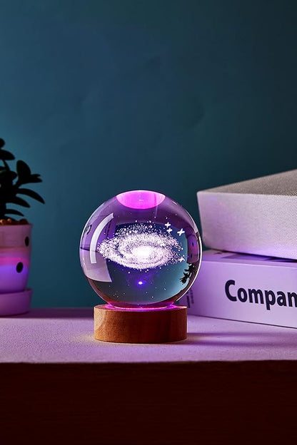 Conalisk 3D Galaxy Crystal Ball Lamp, 3.15 Inch K9 Crystal Ball Night Light - Image 8