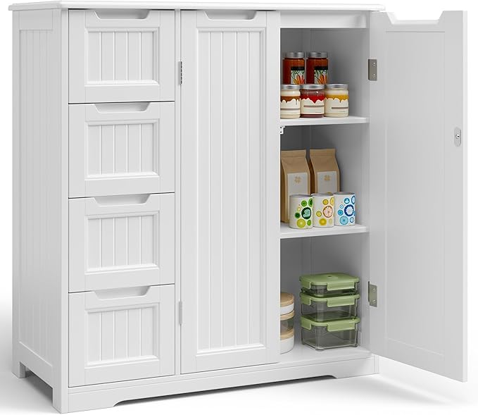 Gizoon Storage Cabinet, Bathroom Floor Cabinet, Kitchen Pantry, Side Storage by Gizoon