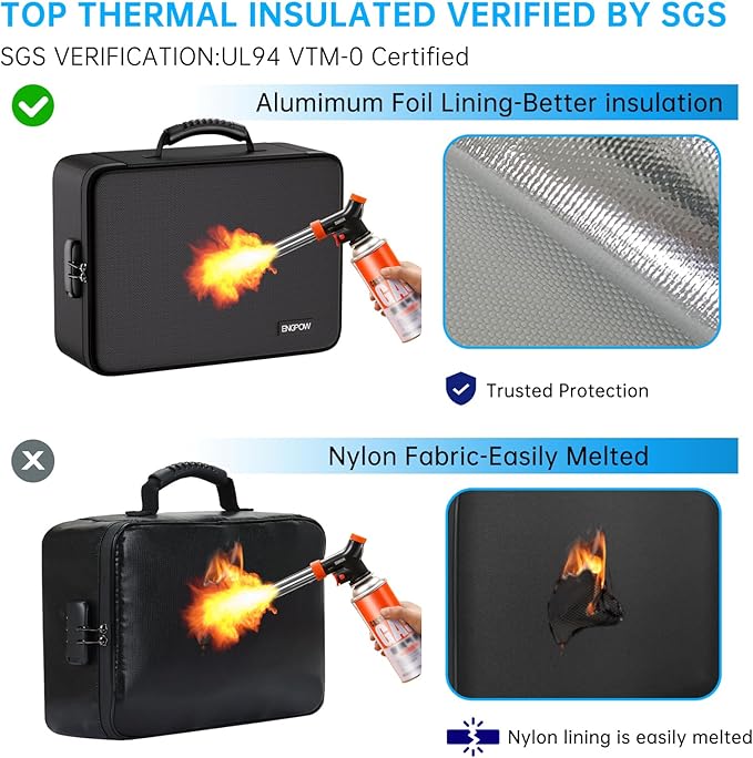 ENGPOW 5200℉ Soft Case Fireproof Document Box - Image 2