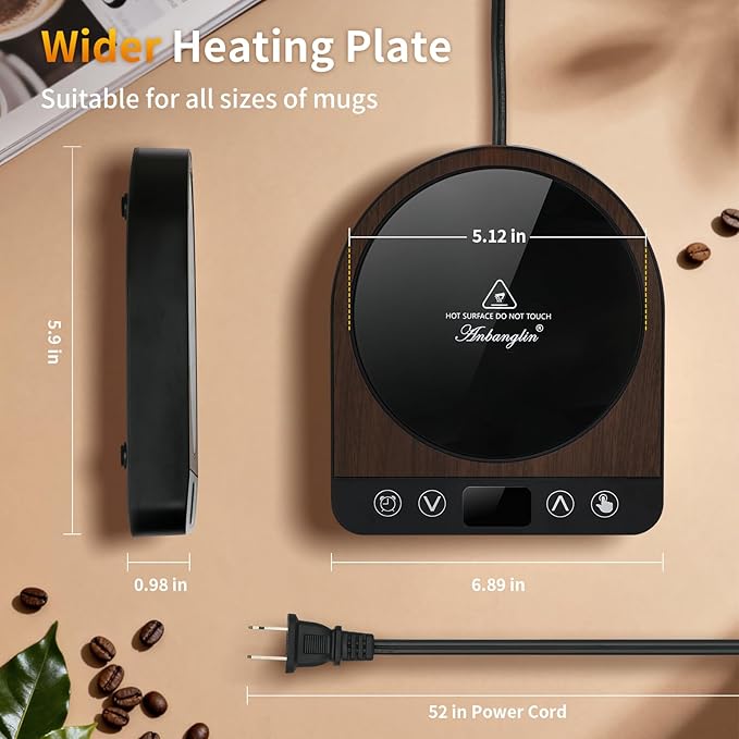 Smart Coffee Mug Warmer, 50W Fast Heating Coffee Warmer - Image 2