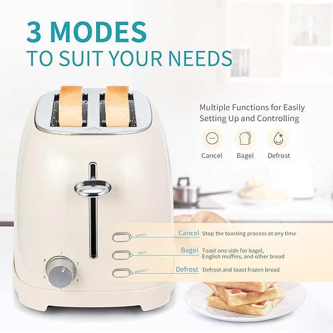Ultrean Toaster 2 Slice with Extra-Wide Slot - Image 5