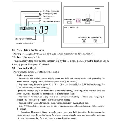 DC 12V 24V 36V 48V 60V 72V 84V Golf Cart Battery Meter - Image 6