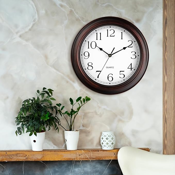 KECYET 12 Inch Wall Clocks Battery Operated Silent Non-Ticking Wall Clock - Image 9