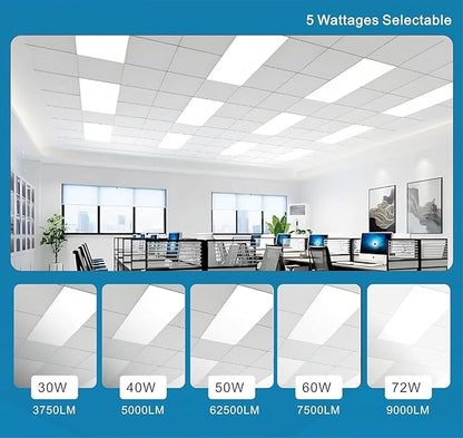 2x4 FT LED Light Flat Panel, 5 CCT 3K | 3.5k | 4K | 5K | 6.5K, Dimmable - Image 3