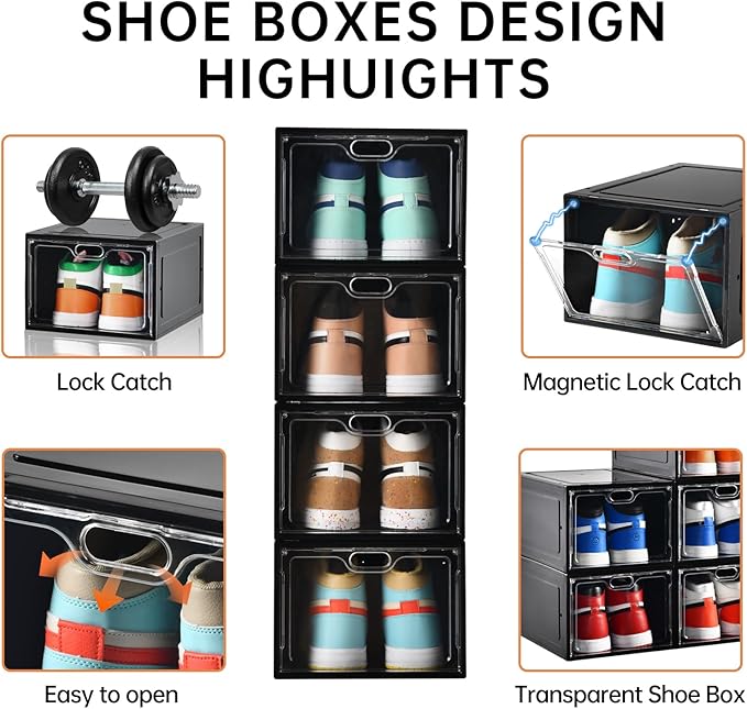 12 Pack Large Shoe Storage Box, Shoe Containers - Image 5