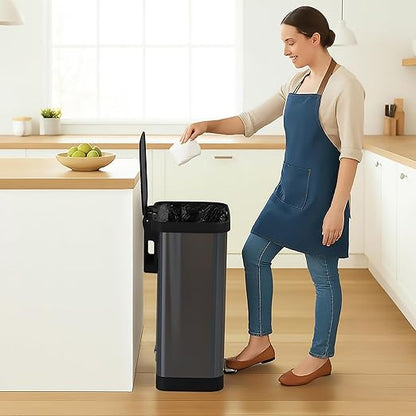 Glad Stainless Steel Step Trash Can, Large Metal Kitchen Garbage Bin - Image 9
