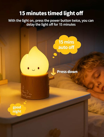 Tarinks Stump Fire Night Light, Flameless Candles Lamp, Torch Stump Light - Image 3