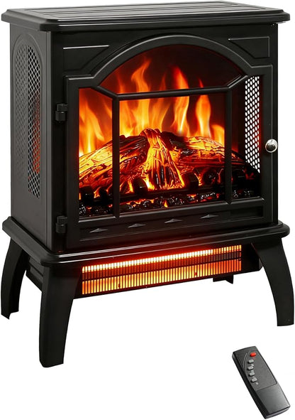 18" Electric Fireplace Stove, Freestanding Fireplaces Heater by Innoflame