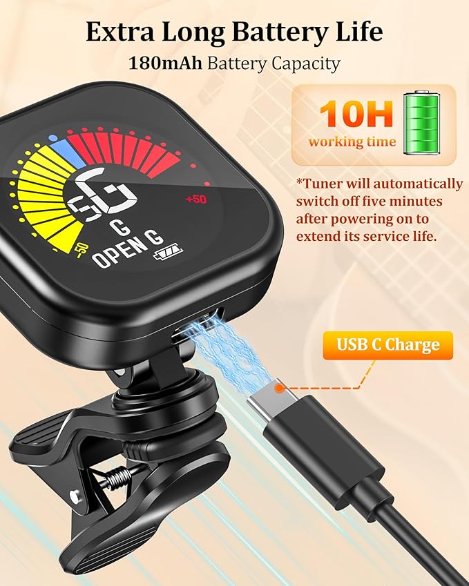 New Bee Guitar Tuner Clip-On Rechargeable - Image 7