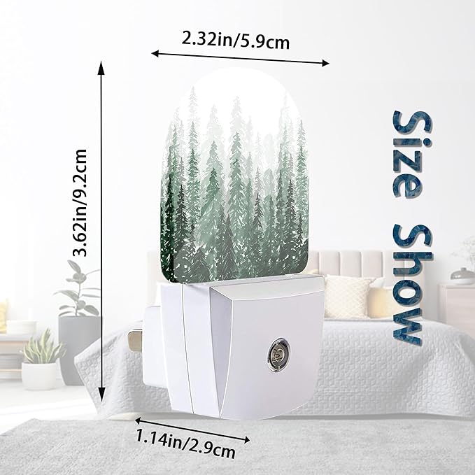 Axxitude Christmas Tree Forest Night Lights Plug into Wall - Image 3