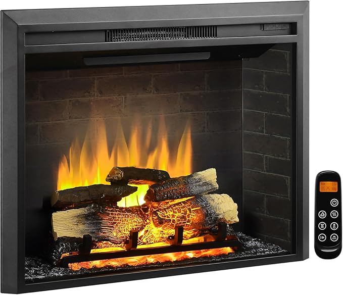 LegendFlame Carl 35" W Electric Fireplace Insert, Fireplace Heater 750/1500W by LegendFlame