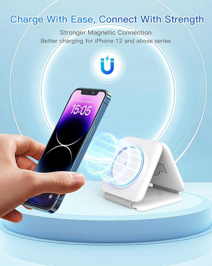 Charging Station for Apple Multiple Devices - 3 in 1 Foldable Magnetic Wireless - Image 7