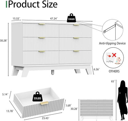 Fluted Dresser for Bedroom - Image 2