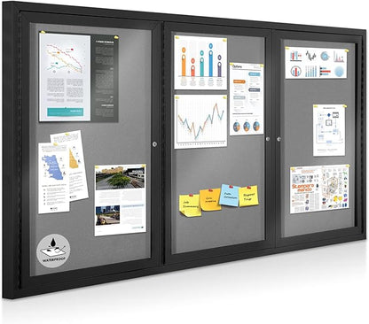 Enclosed Bulletin Board Outdoor Noticeboard by EVERSUPPLY