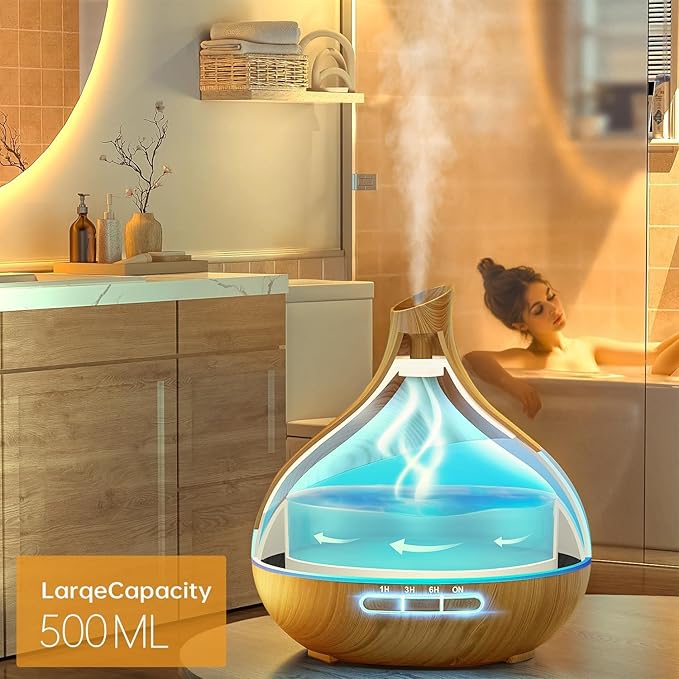 500ML Essential Oil Diffuser: Aroma Diffuser - Image 2