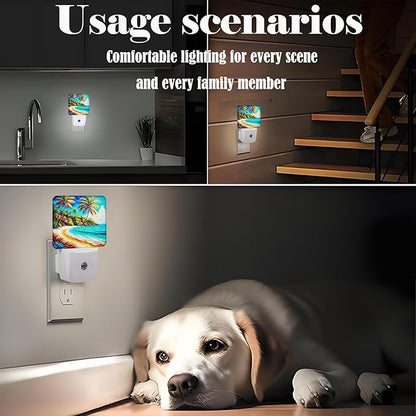 FSHVQKD Seaside Town Night Light, Plug Into Wall Decor - Image 6
