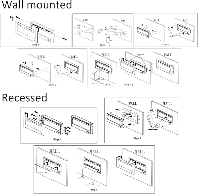 50 Inch WiFi-Enabled Recessed Electric Fireplace Inserts - Image 8