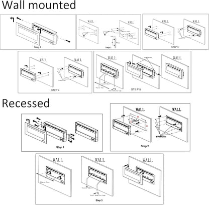 50 Inch WiFi-Enabled Recessed Electric Fireplace Inserts - Image 8