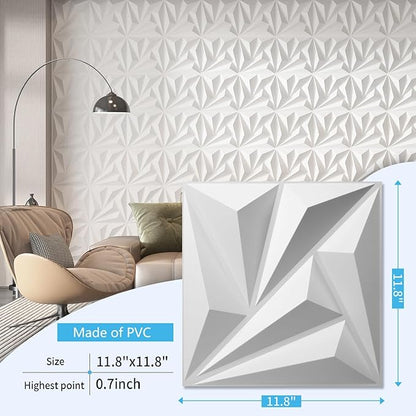 Art3d 100 Pack Decorative 3D Wall Panels, 97 Sq.feet PVC Interior Wall Décor - Image 2