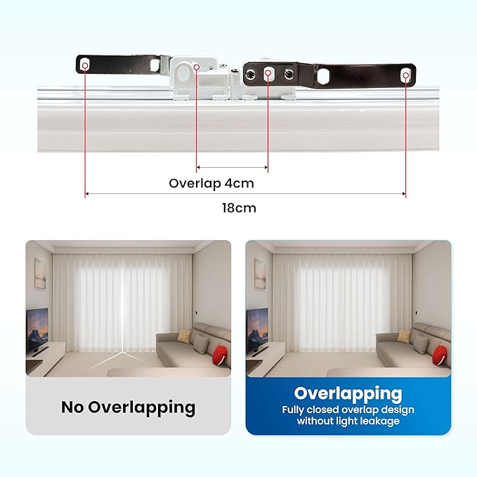 Osprey Smart Curtain Track, Single-Piece Motorized Rod, Adjustable Length - Image 8