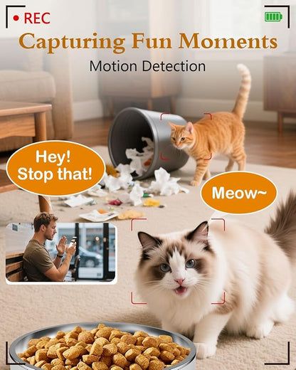 Yakry Automatic Cat Feeder - 5G WiFi Easy Setup App Control Cat Dry Food - Image 4