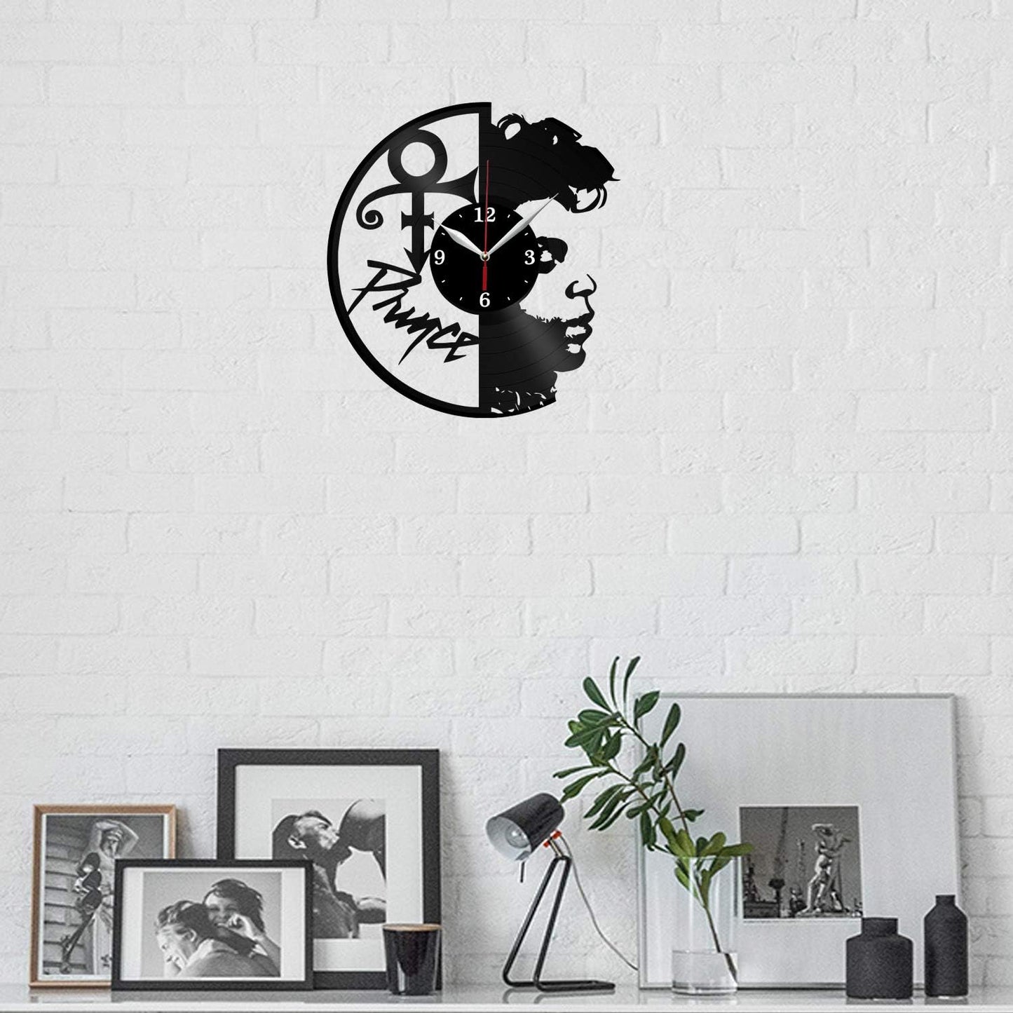 Vinyl Clock Prince Handmade Exclusive Clock Art Decor Home Wall Clock Black Original Gift Unique Design