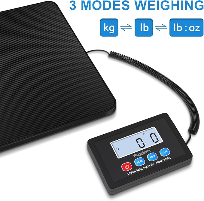 Fuzion Shipping Scale, 440LB x 10g High Accuracy Postal Scale, Hold/Tare - Image 4