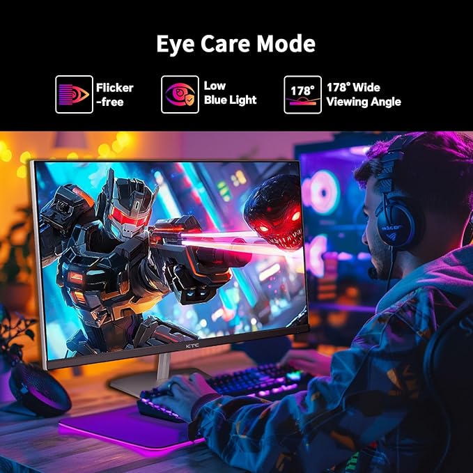 KTC 24.5 Inch 400Hz Gaming Monitor, FHD 1080P 240Hz Computer Monitor, Fast IPS - Image 7