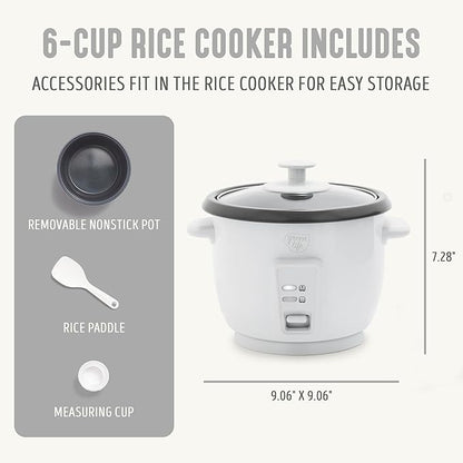 GreenLife Rice Cooker with Removable PFAS-Free Ceramic Nonstick Pot, 3-Cups - Image 2