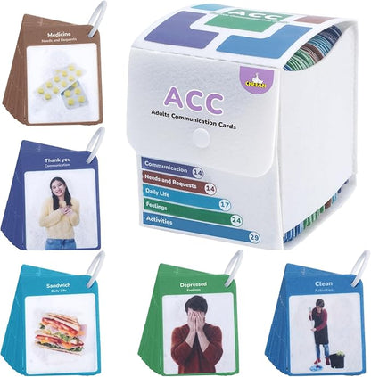 CHEFAN Adult Communication Cards, Non Verbal Speech Therapy Communication by CHEFAN