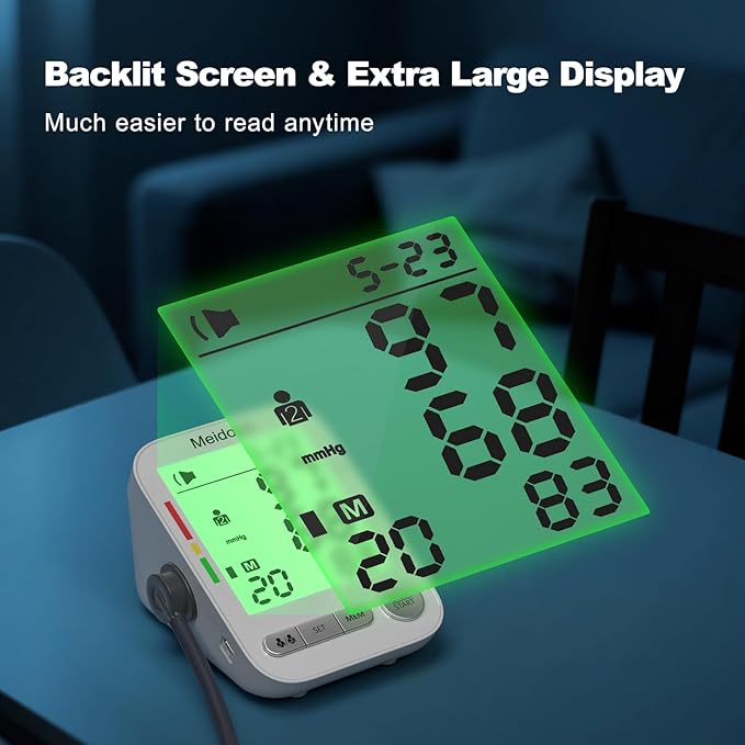 Blood Pressure Monitor for Home Use, Rechargeable Automatic Digital BP Machine - Image 5