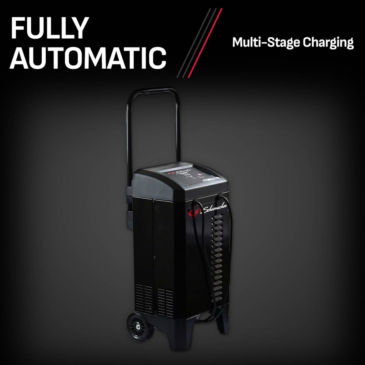 Schumacher Electric Wheeled Automatic 6A Car Battery Charger and 200A Engine ...