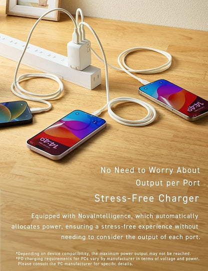 CIO 65W USB C Charger Block, Max 67W GaN Fast Charging Brick w/Dual Type-C - Image 6