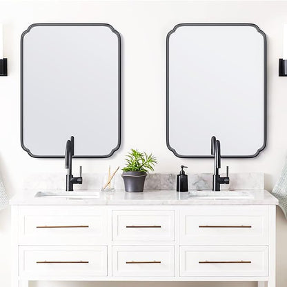 28"x36" Black Bathroom Mirror - Image 8