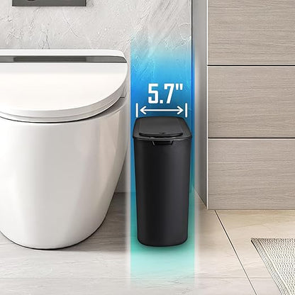 Cesun Automatic Motion Sensor Black Bathroom Trash Can - Image 2