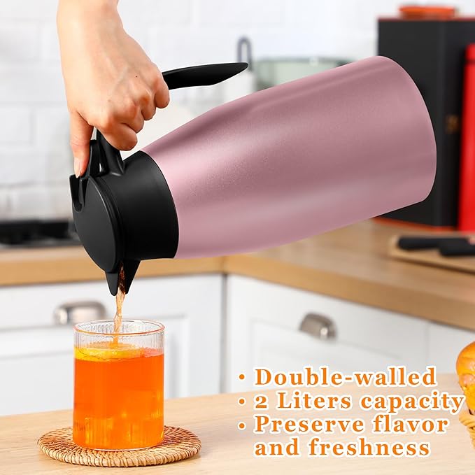 Norme 2 Pcs Thermal Coffee Carafe Insulated Stainless Steel Coffee Carafe - Image 5