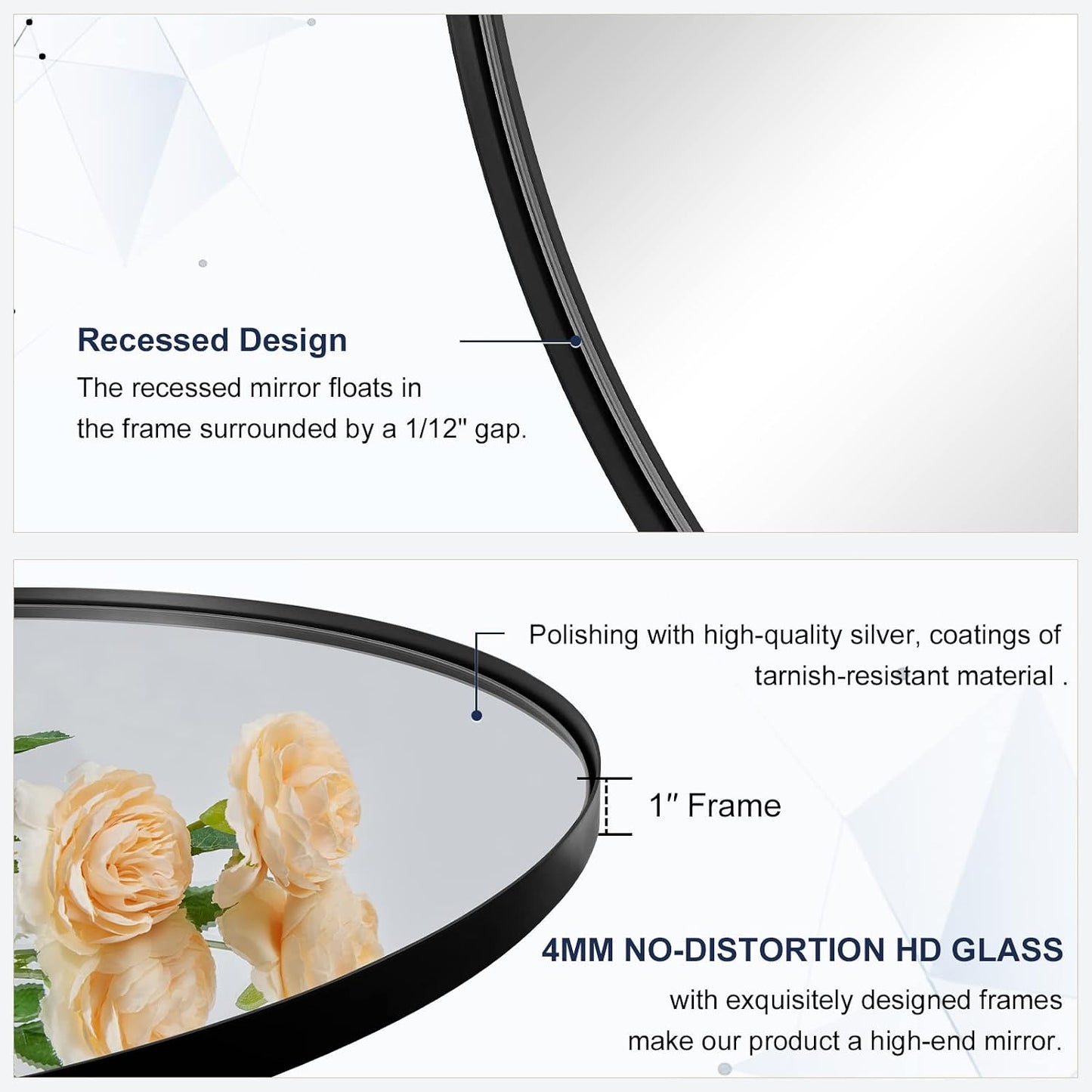 24x32'' Oval Mirror, Black Oval Mirror Pill-Shaped Design in Stainless Steel Metal Frame for Bathroom, Entryway, Living Room, Contemporary 1" Deep Wall Mount Vertical or Horizontal