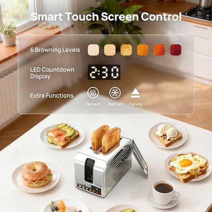 Toaster 2 Slice, Consciot Smart Touch Screen Toasters - Image 2