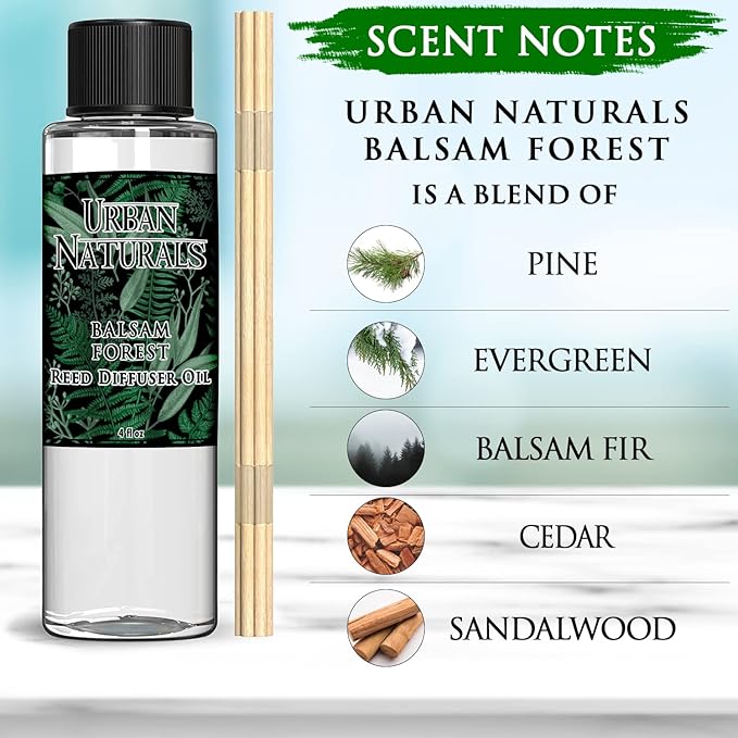 Urban Naturals Balsam Forest Reed Diffuser Oil Set - Image 3