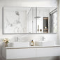 Silver Bathroom Mirror for Wall, 30x60 Inch Rectangle Mirrors by Welcometocofeny