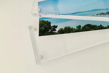 CY craft Acrylic Business License Frame for 4x9 Business License Certificate Desk/Table Top Display,Clear Panoramic Photograph Picture Frame(Full Frame 4x10 Inch),Pack of 1