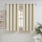 DUALIFE 54 Inch Length Cream Beige Curtains by DUALIFE