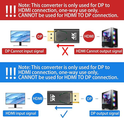 Mbiydeg DisplayPort to HDMI Adapter 4K 30Hz, Stable Signal - Image 4