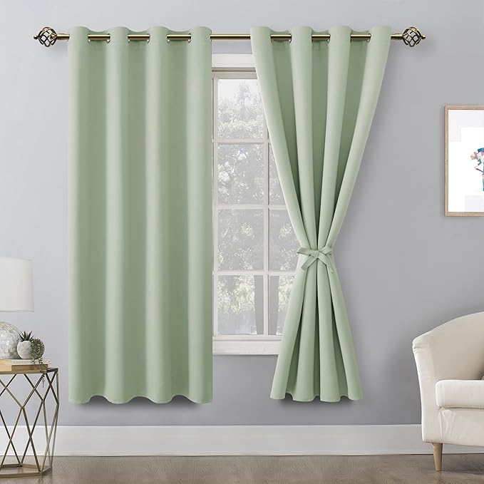 Hiasan Blackout Curtains for Bedroom, 42 x 63 Inches Length - Image 2