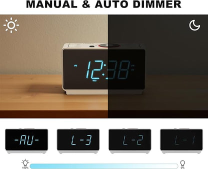 iTOMA Alarm Clock Radio with Bluetooth Speaker, FM Radio, Dual Alarm with Snooze - Image 5