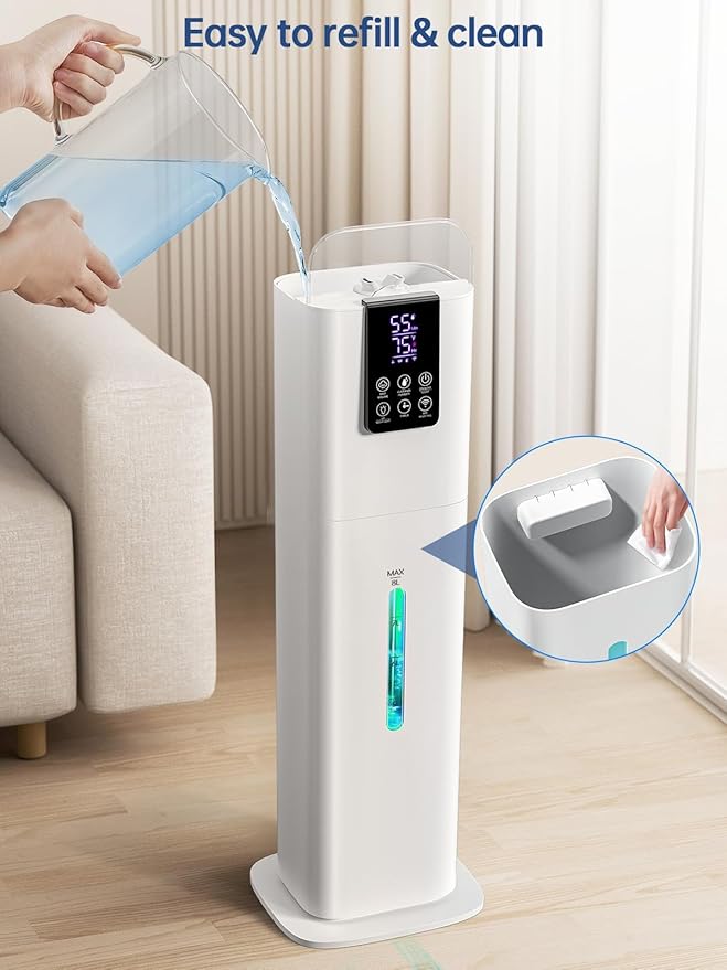 8L Smart Humidifiers for Bedroom Large Room, 2.1Gal Cool Mist Top Fill Diffuser - Image 8